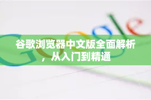 谷歌浏览器中文版全面解析，从入门到精通